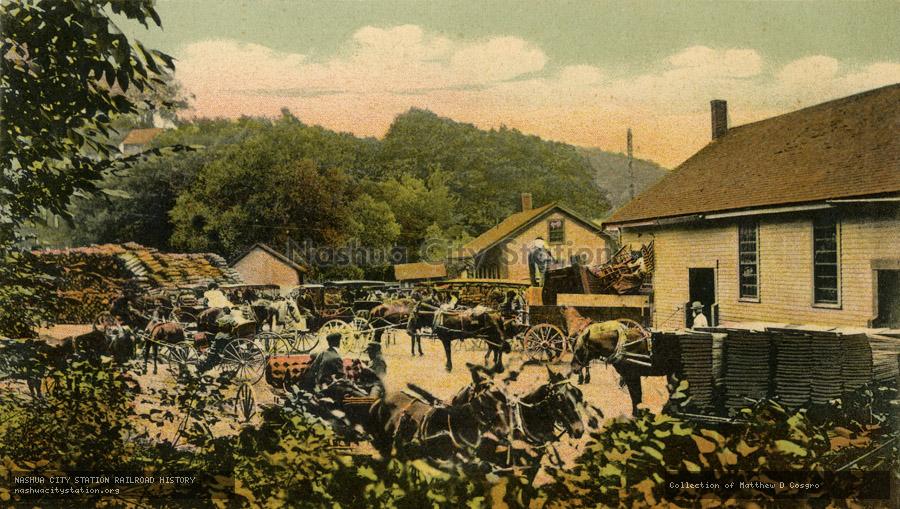 Postcard: Railroad Station, Bristol, New Hampshire